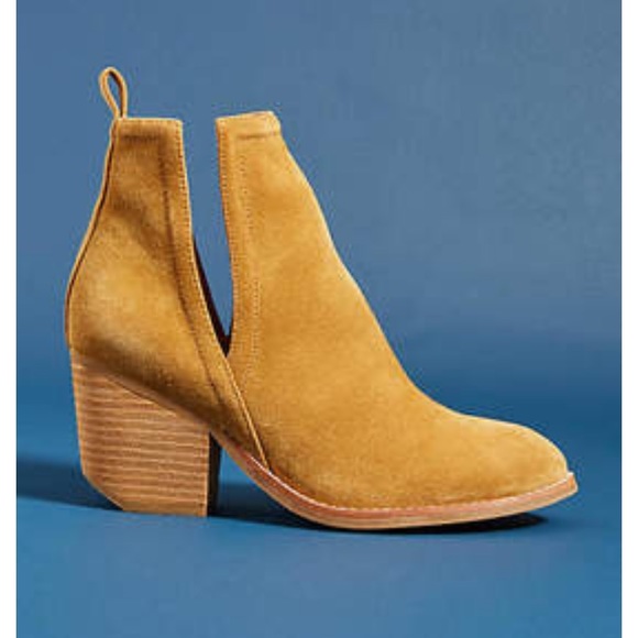 jeffrey campbell rosalee bootie mustard suede
